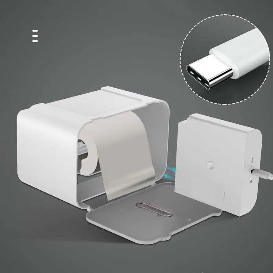Automatic Tissue Dispenser Box, Smart Sensor Wall Mounted Toilet Paper Dispenser