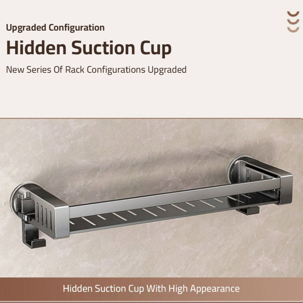 Bathroom shelf rack, Suction Cup Wall Mounted Storage Holder, Shower Shelf Organizer