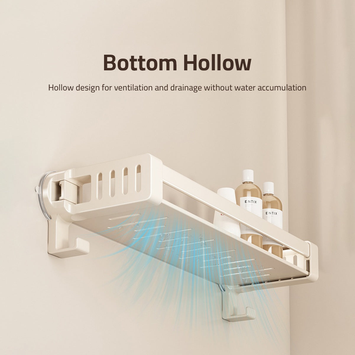 Bathroom shelf rack, Suction Cup Wall Mounted Storage Holder, Shower Shelf Organizer