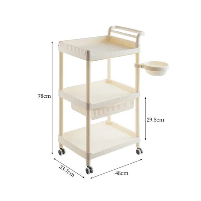 Beauty Salon Trolley, Medical Cart, Multi-layer Spa Storage Organizer Cart