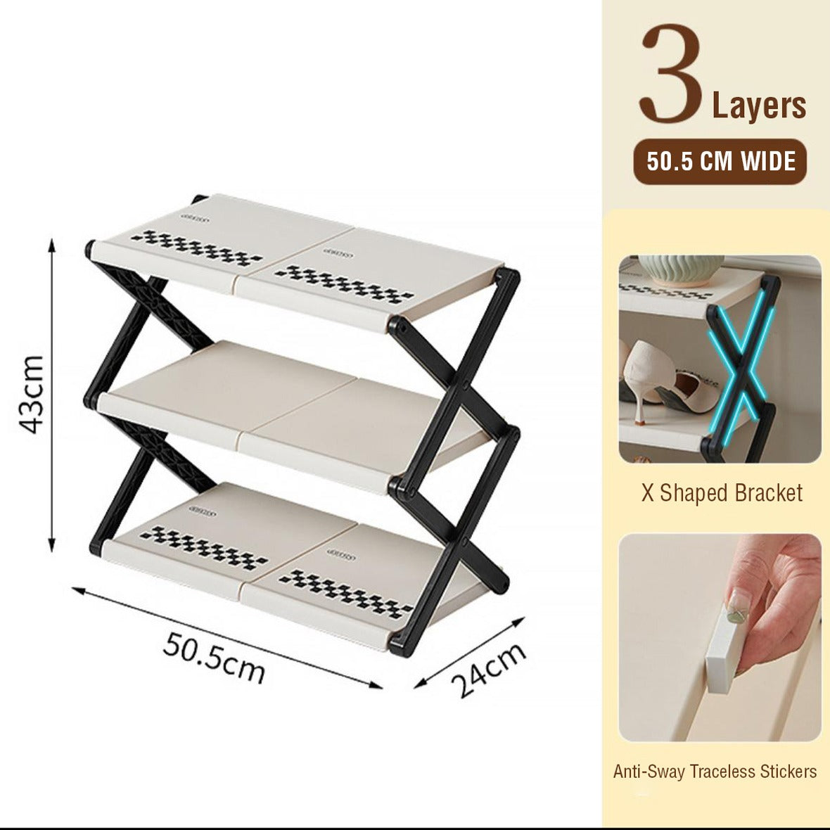 Foldable Multi-Layer Shoe Rack Shelf, Shoes Storage Organizer