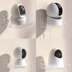 2 Pcs Wall Mounted Mini Storage Rack, Transparent Security Camera Holder Bracket shelf
