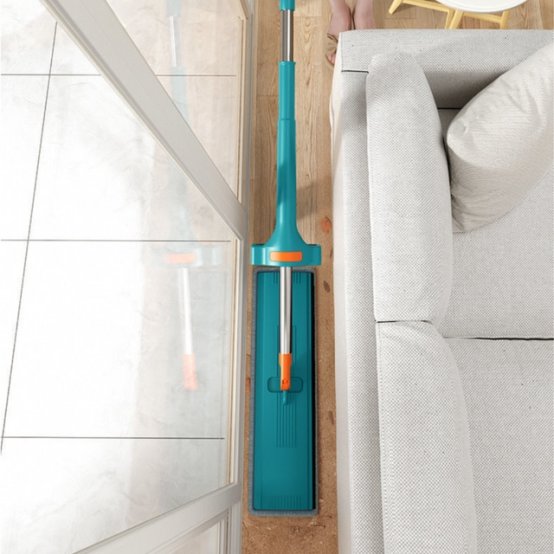 Hands-free Mop, Self Squeezing Micro Fiber Flat Mop With Bucket for Floor Cleaning