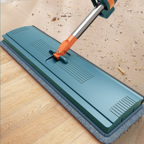 Hands-free Mop, Self Squeezing Micro Fiber Flat Mop With Bucket for Floor Cleaning