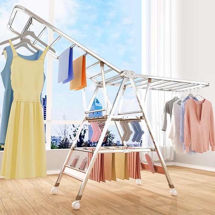 Cloth Drying Rack, Foldable Cloth Rail, Cloth Hanger Laundry Stand