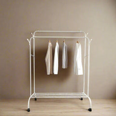 Cloth Organizer Stand, Double Rail Garment Display Rack