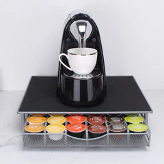 Coffee Pod Holder, Metal Coffee Capsule Organizer Rack, Coffee Machine Storage Stand