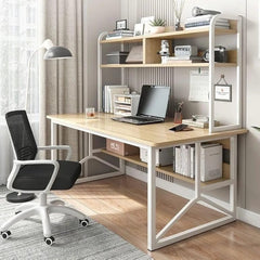 Computer Desk, Creative Study Writing Table, Work Table with Storage Rack