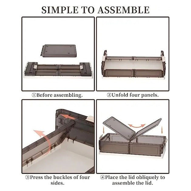 Foldable Under Bed Rolling Storage Organizer Container, Multi-purpose Storage Bin For Bedroom