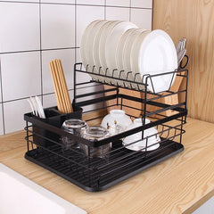 Dish Drying Rack, Countertop Dish Storage Holder, Dish Organizer For Kitchen