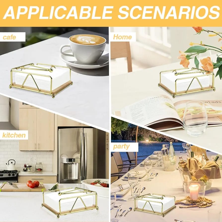 Creative Paper Towel Dispenser, Metal Napkin Holder For Table, Tissue Paper Storage Rack