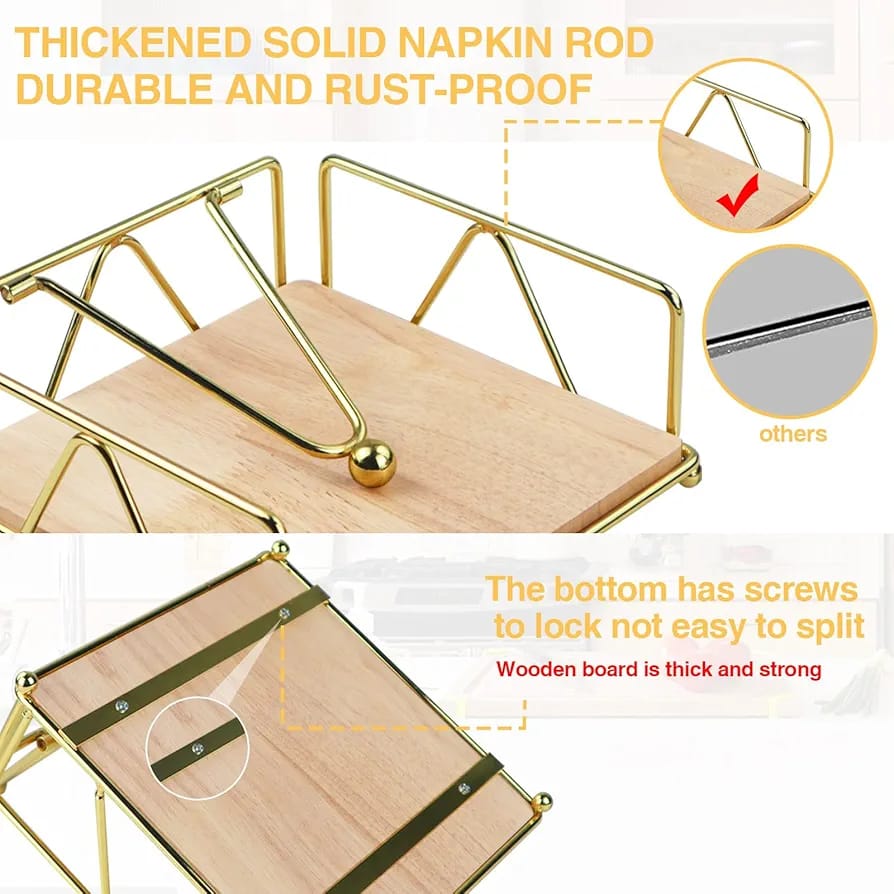 Creative Paper Towel Dispenser, Metal Napkin Holder For Table, Tissue Paper Storage Rack