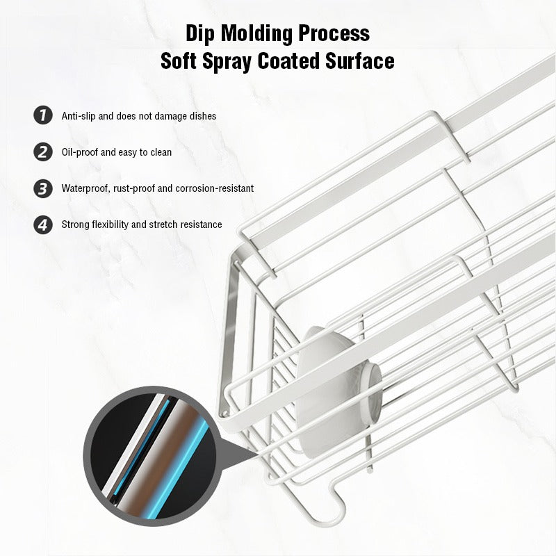 Dish Drying Rack, Countertop Dish Storage Holder, Dish Organizer For Kitchen