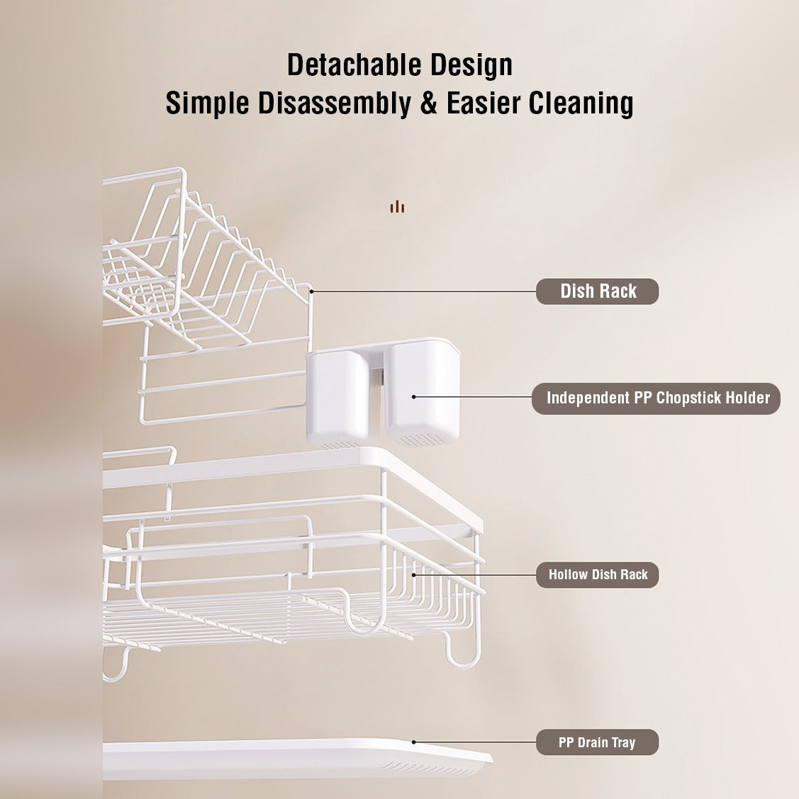 Dish Drying Rack, Countertop Dish Storage Holder, Dish Organizer For Kitchen