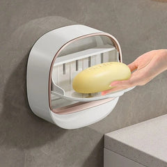 Drainable Wall Mounted Soap Box, Waterproof Soap Holder, Soap Dish Rack