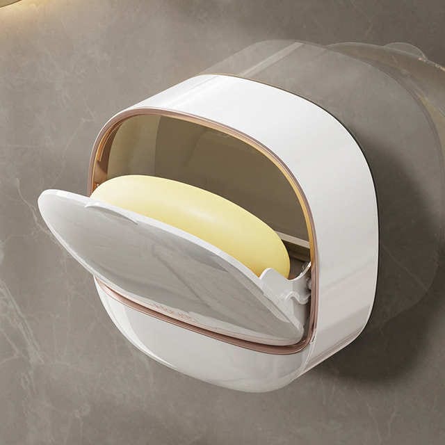 Drainable Wall Mounted Soap Box, Waterproof Soap Holder, Soap Dish Rack