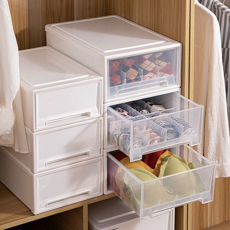 Drawer Type Wardrobe Organizer Box, Stackable Clothes Storage Container Underwear, Socks Organizer Rack
