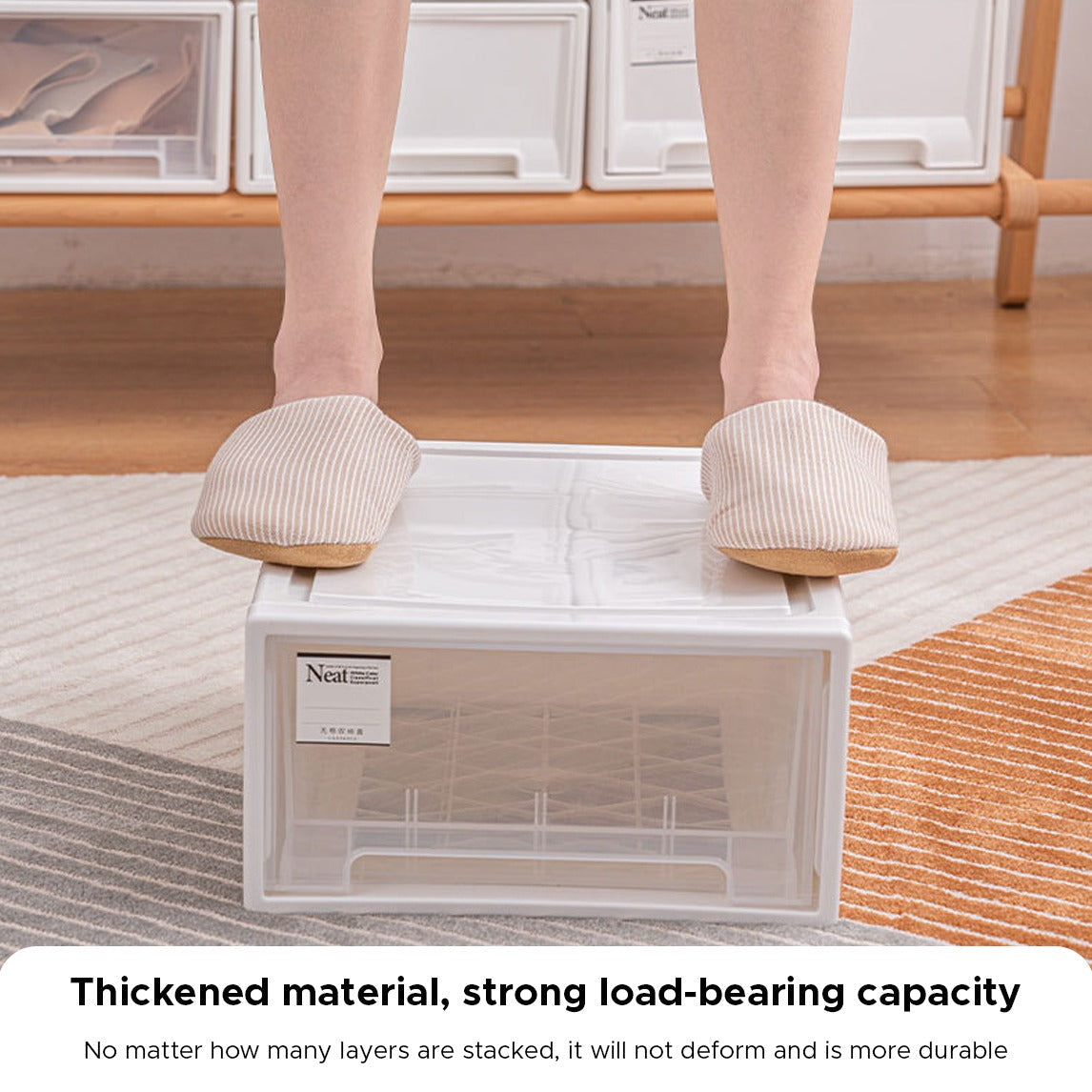 Drawer Type Wardrobe Organizer Box, Stackable Clothes Storage Container Underwear, Socks Organizer Rack