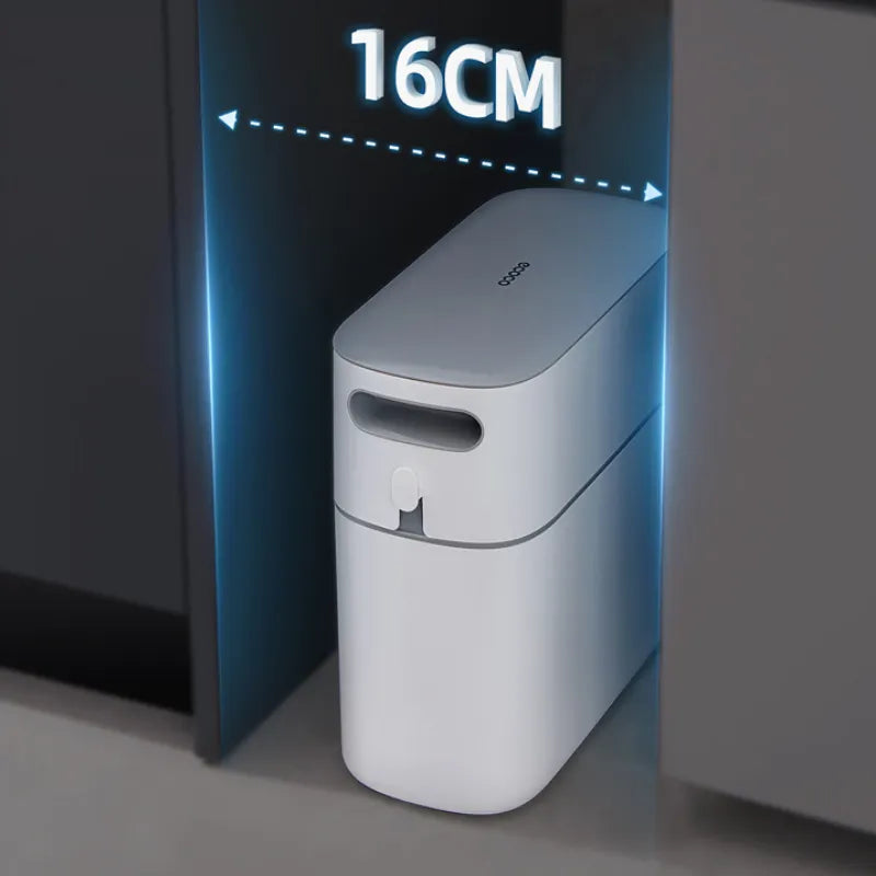 ECOCO Narrow Space Press-type Trash Can, Household Garbage Waste Bin