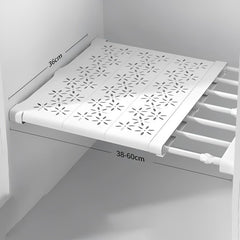 Expandable Closet Tension Shelf Divider - Adjustable Compartment Layered Partition