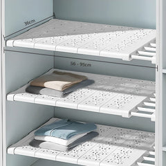 Expandable Closet Tension Shelf Divider - Adjustable Compartment Layered Partition