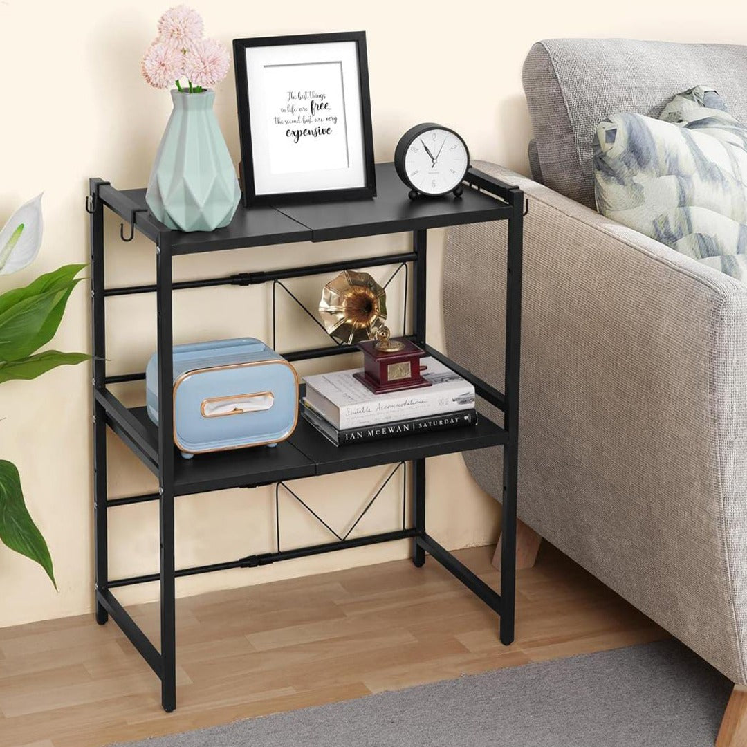 Multipurpose Storage Organizer Stand, Expandable Microwave Oven Rack Shelf