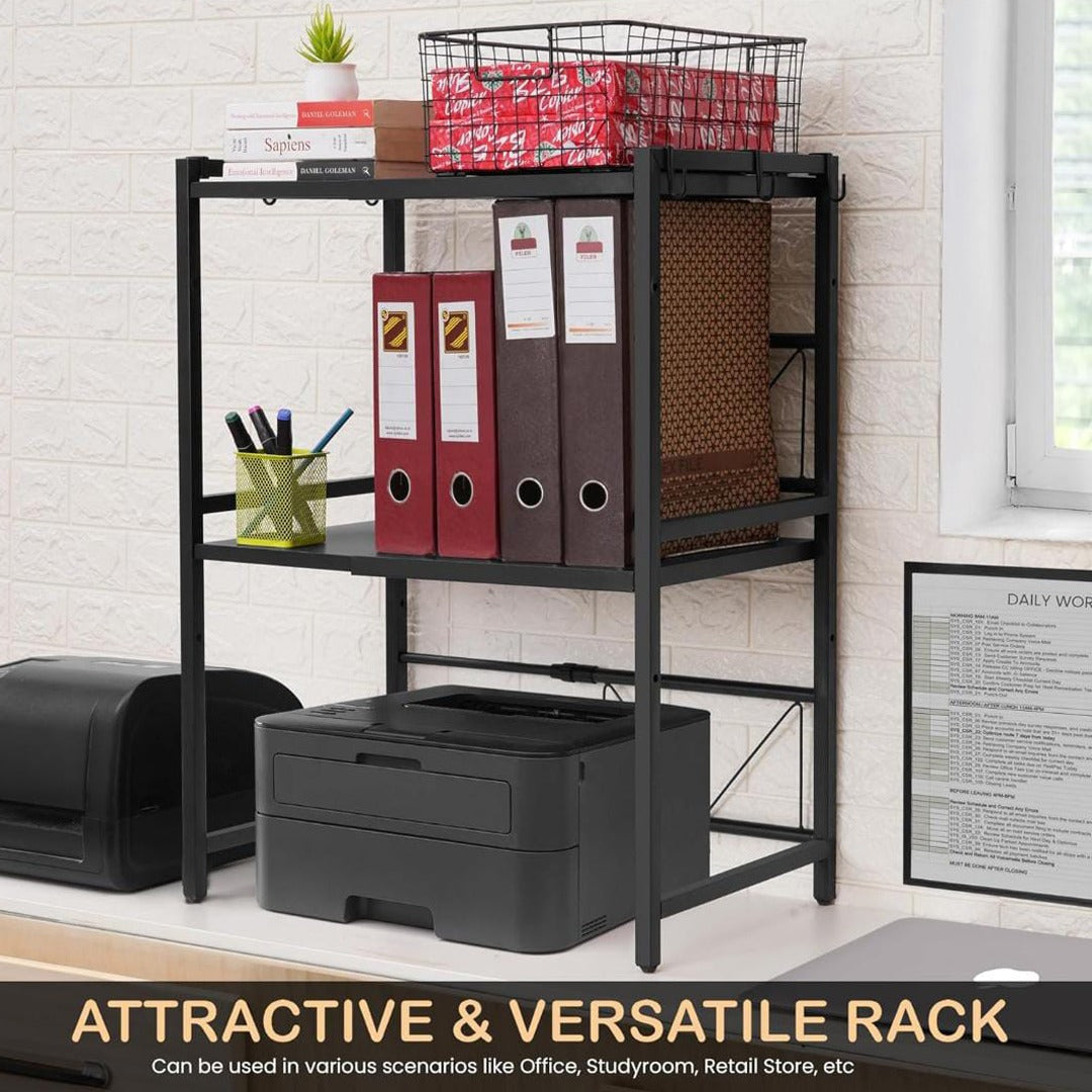 Multipurpose Storage Organizer Stand, Expandable Microwave Oven Rack Shelf