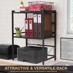 Multipurpose Storage Organizer Stand, Expandable Microwave Oven Rack Shelf