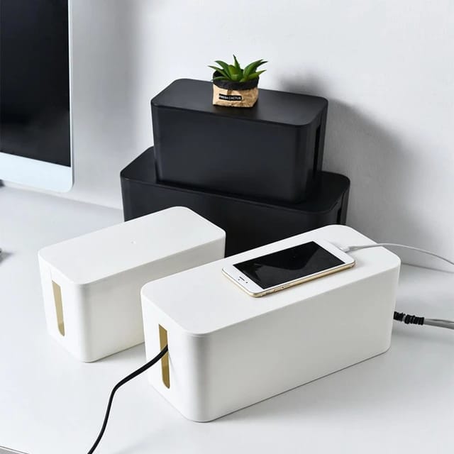 Cable Organizer Box, Extension Socket Storage Box For Desktop, Cable Hiding Box, Household Cord Organizer