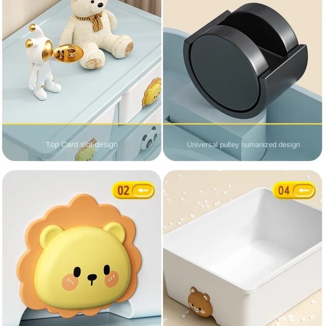 Multi-layer Drawer Type Storage Cabinet Box, Kids Toy Organizer Shelf, Cloth Storage Box, Multi-Purpose Plastic Storage Cart