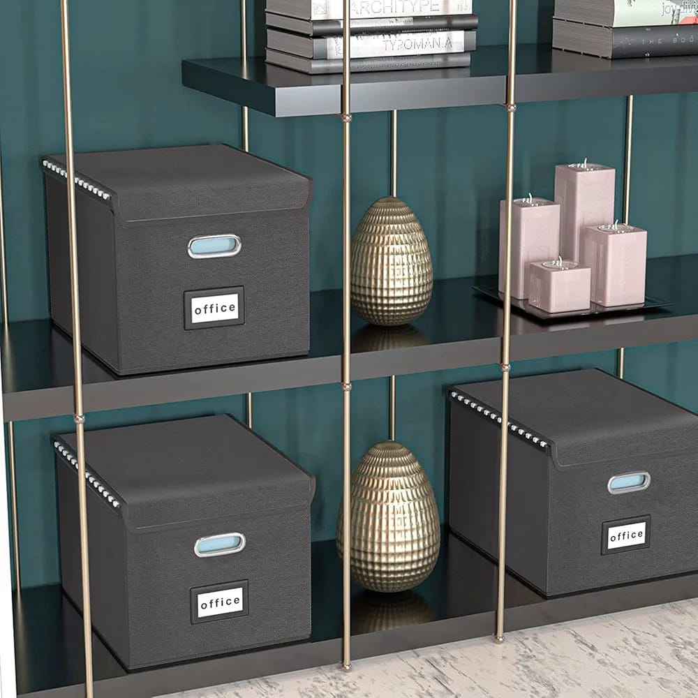File Organizer Box, Collapsible File Storage Container