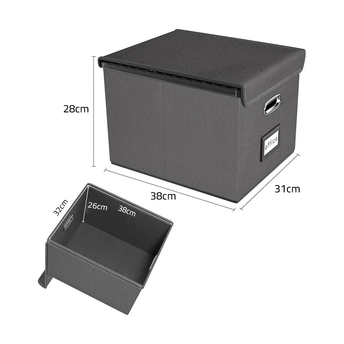 File Organizer Box, Collapsible File Storage Container