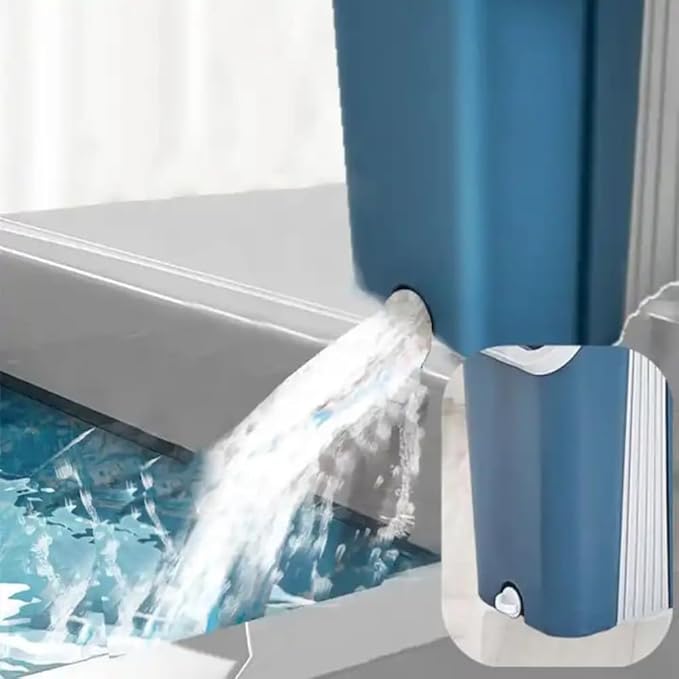 Flat Floor Mop Hands-Free Squeeze Bucket Set with Extra 3 Pads