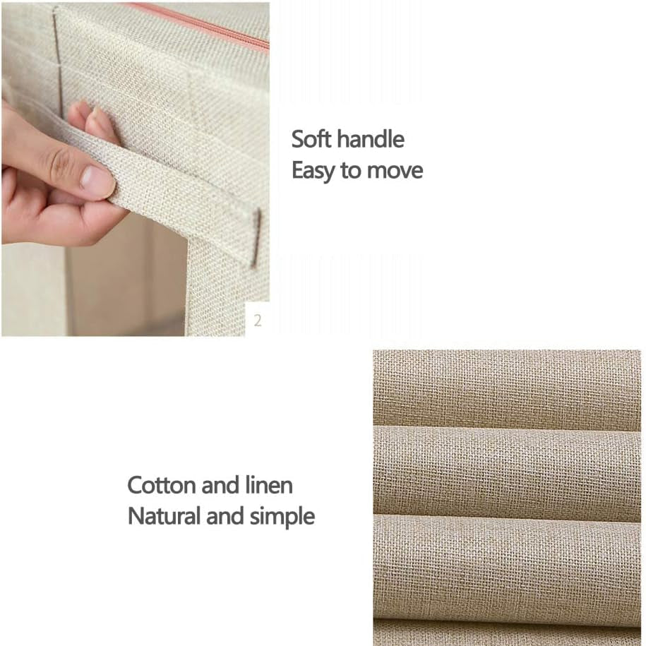 2 x 66L Foldable Large Capacity Cloth Storage, Wardrobe Organizer Box with Steel Frame Support