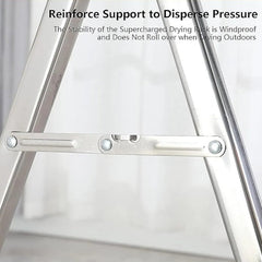 Foldable Cloth Drying Rack, Double Rod Cloth Hanging Laundry Stand for Indoor and Outdoor