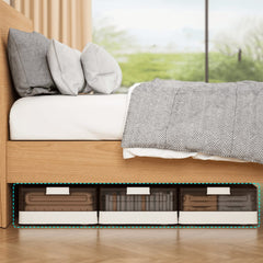 Foldable Under Bed Rolling Storage Organizer Container, Multi-purpose Storage Bin For Bedroom