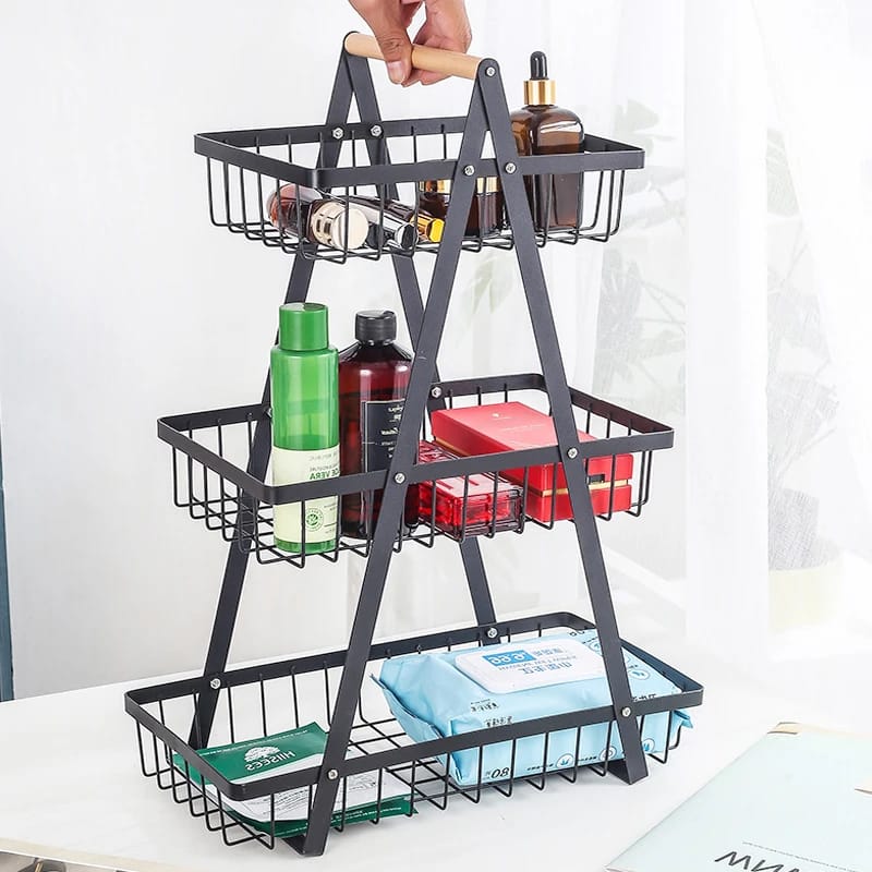 Multi-tier Countertop Fruit Vegetable Storage Basket Rack Shelf, Fruit Display Stand