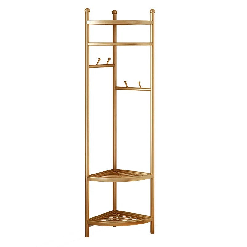 Garment Clothing Rack with Bottom Storage- Multi-purpose Cloth Hanger for Hand-bags, Hats, Scarf and Storage for Shoes
