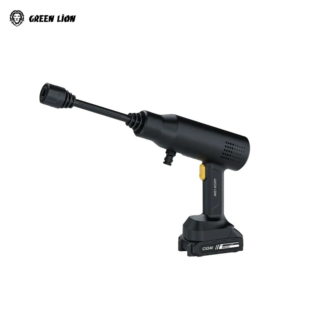 Green Lion CX240 Cordless Pressure Wash Gun, 240W Power, 8m Spray Range