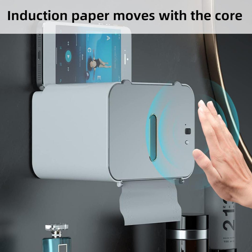 Automatic Tissue Dispenser Box, Smart Sensor Wall Mounted Toilet Paper Dispenser