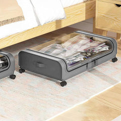 Underbed Storage Bag, Rolling Organizer Container Bin, Cloth Storage Box
