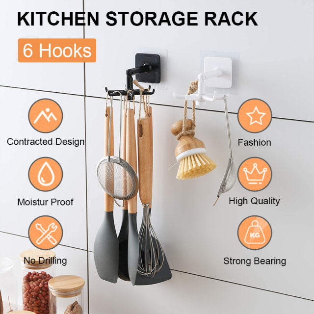 360° Rotating Multifunctional Wall Mount Hook