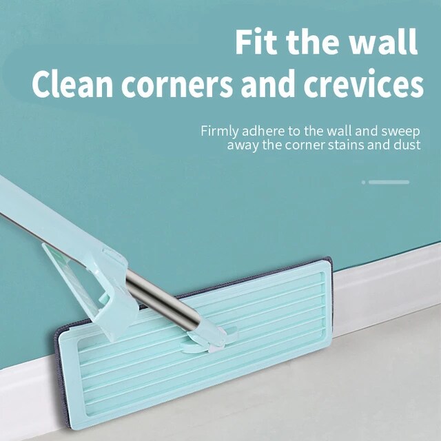 360° Rotating Free Hand Flat Mop with Extra Microfiber Pads