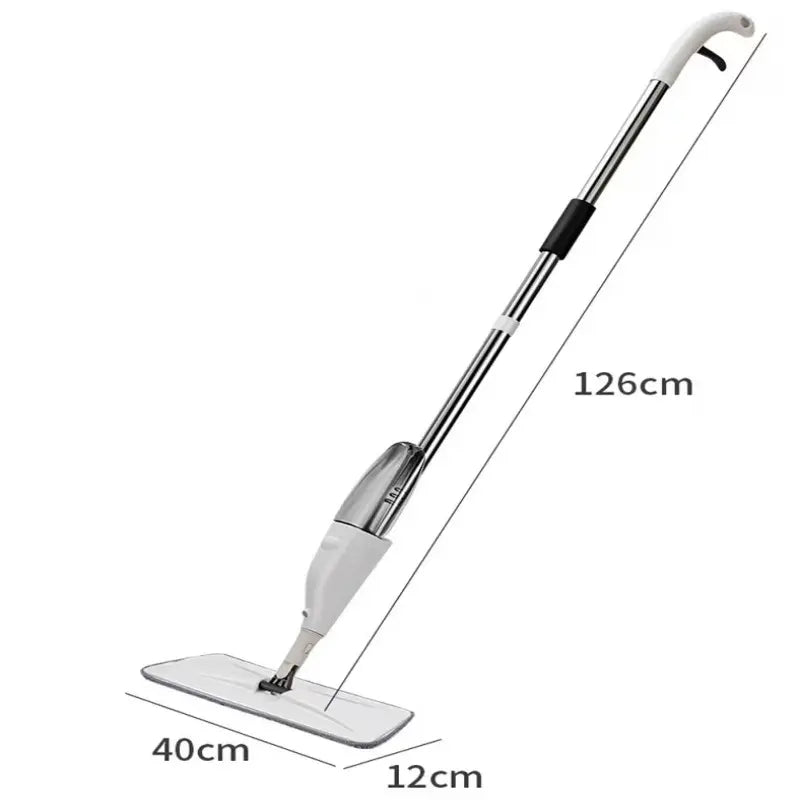 Lightweight Water Spray Mop, Floor Cleaning Removable Washable Pad for Dry & Wet Surfaces