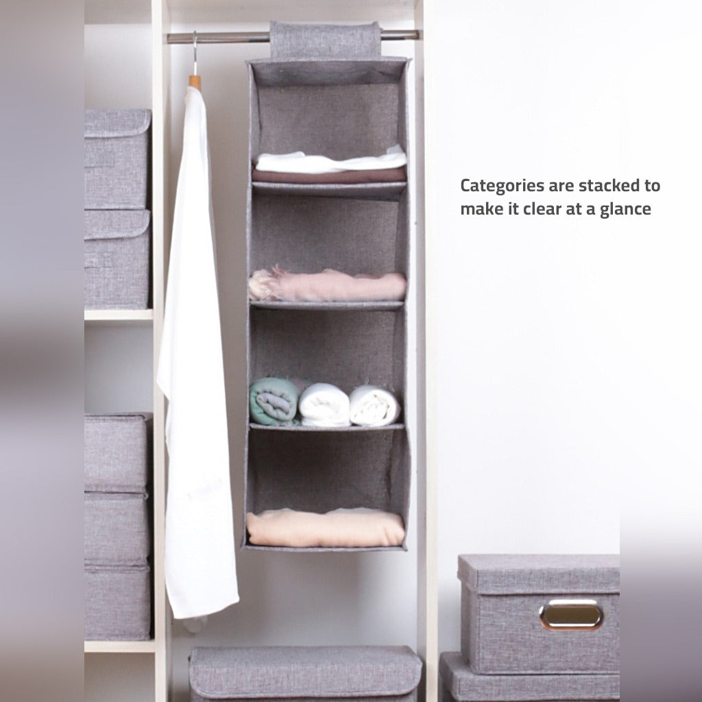 Wardrobe Clothes Storage Bags - Hanging Closet Organizer Shelf for Closet