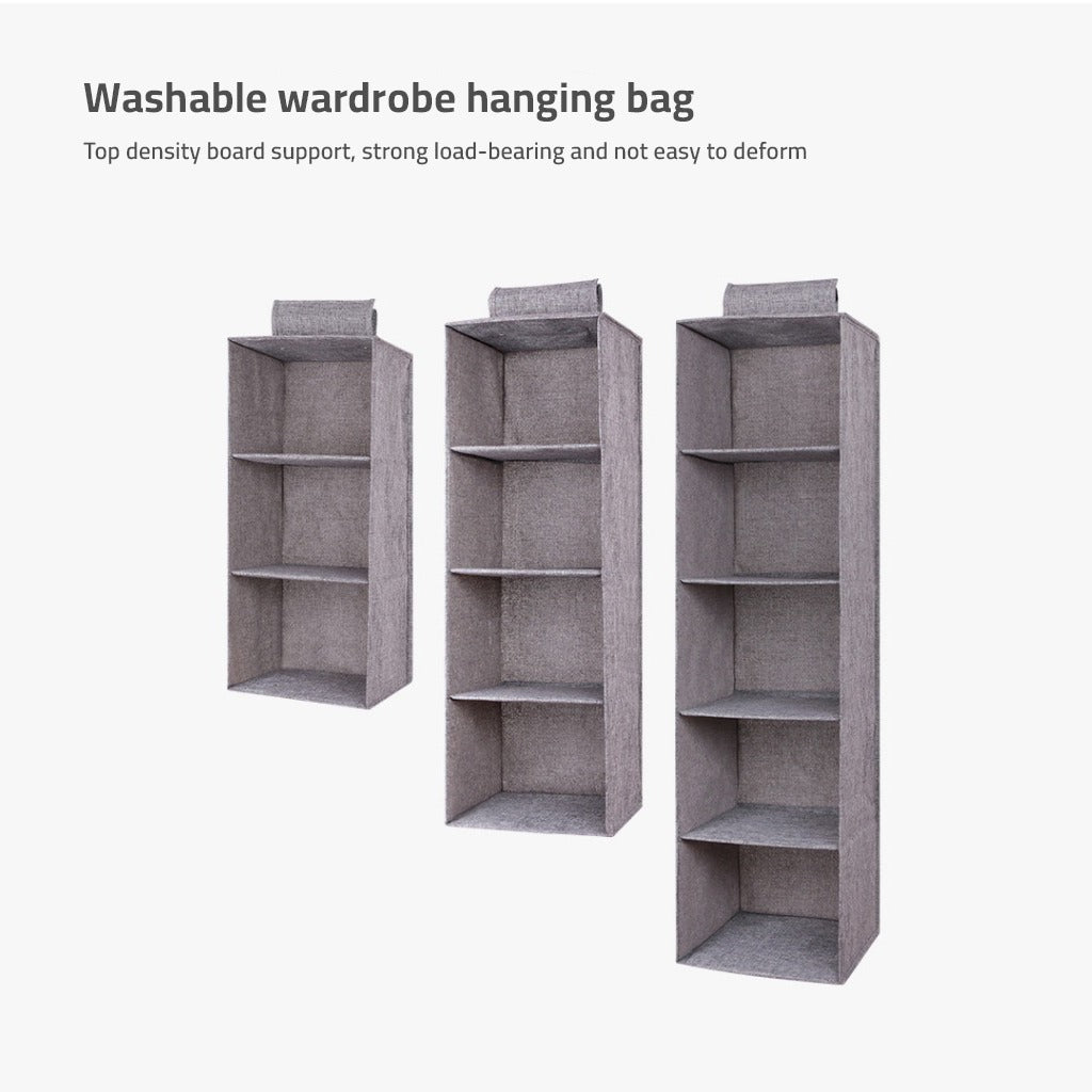 Wardrobe Clothes Storage Bags - Hanging Closet Organizer Shelf for Closet