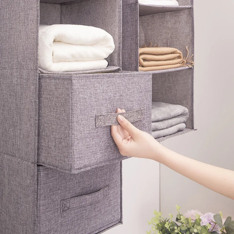 Wardrobe Clothes Storage Bags - Hanging Closet Organizer Shelf for Closet