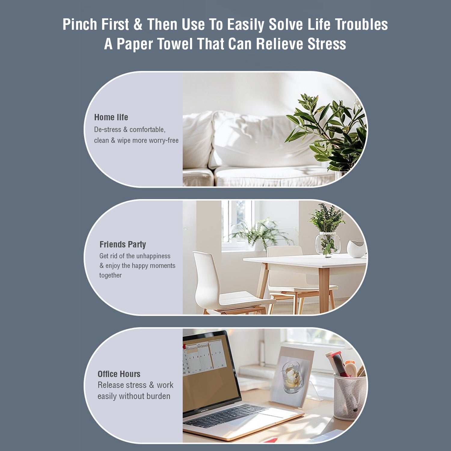 Hanging Tissue Paper 4 Pcs Pack, Napkin Paper Set