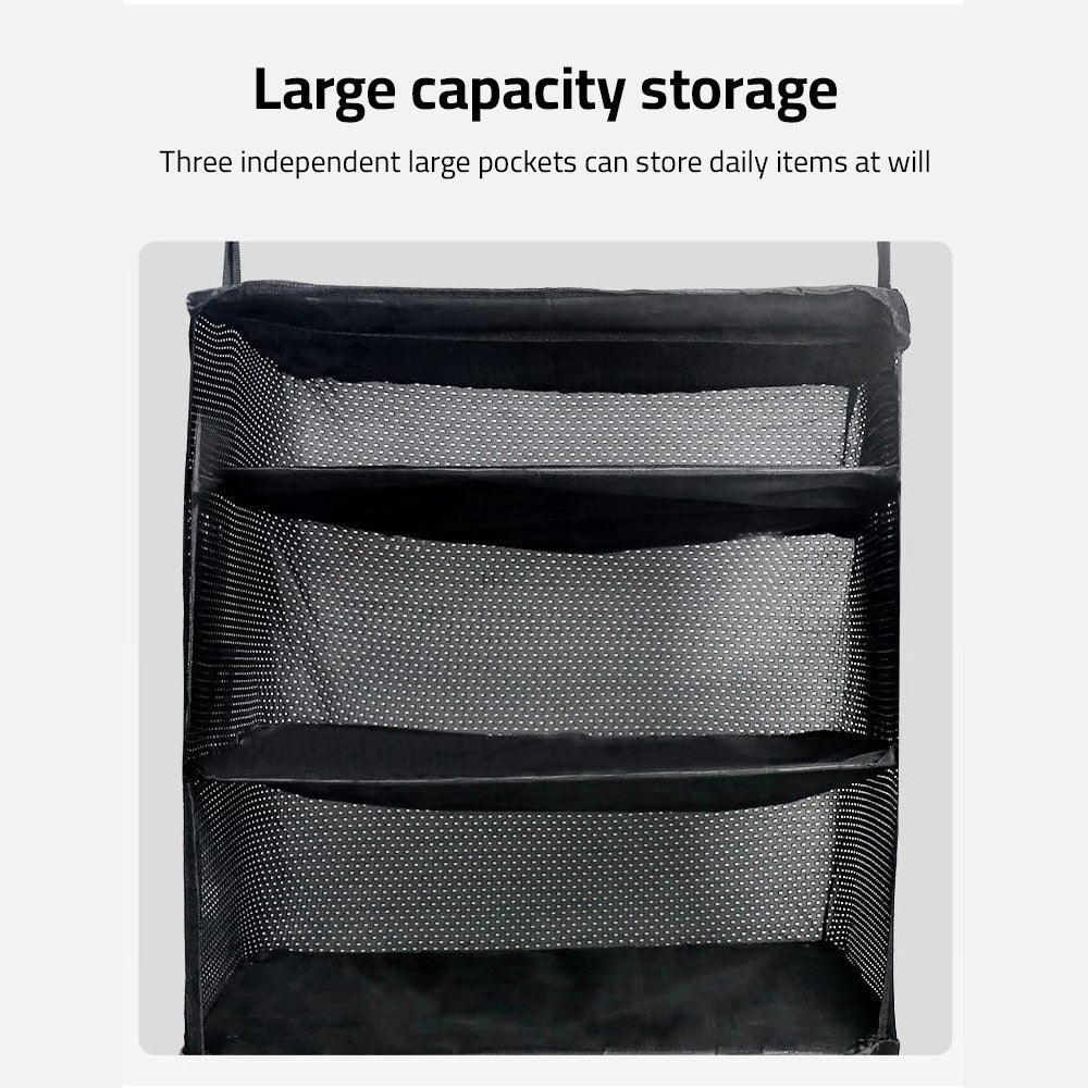 Hanging Travel Shelf Organizer, Luggage Packing Cube Bag, Collapsible Garment Storage Organizer