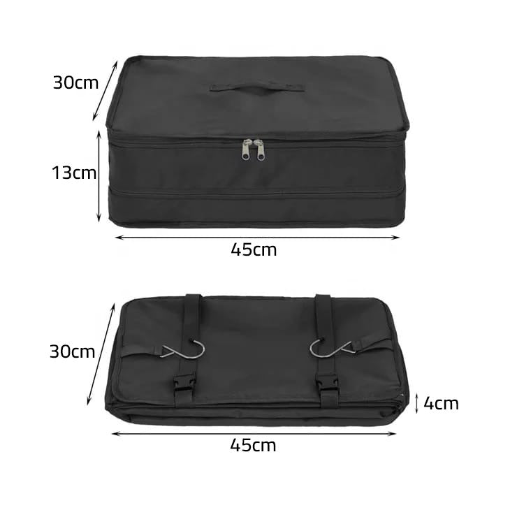 Hanging Travel Shelf Organizer, Luggage Packing Cube Bag, Collapsible Garment Storage Organizer